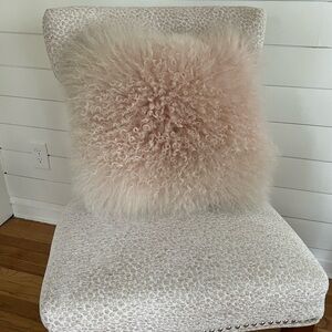 Fuzzy Pink Throw Pillow